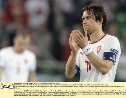 EURO 2012, soccer, Group A, Russia vs Czech Republic match in Wroclaw, Poland on June 8, 2012. Tomas Rosicky (CZE) disappointed after the match. (CTKxPhoto KaterinaxSulova)  CTKPhoto161201206081146301