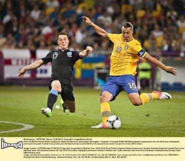 Kiew 15.06.2012 Scott Parker (England), Zlatan Ibrahimovic (Schweden) Schweden - England