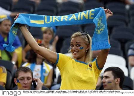 (L-R) fans of Ukraine Group D: UEFA EURO 2012 xVIxHenkxJanxDijksxIVx 978559