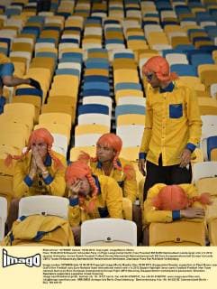 Kiew 15.06.2012 Enttäuscht Schweden Fans im Pippi Langstrumpf Outfit