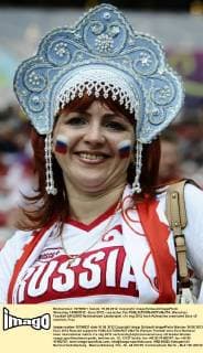 Warschau 16 06 2012 - Euro 2012: russischer Fan 