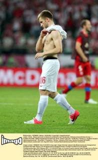 Jakub - Kuba - Blaszczykowski enttäuscht enttäuscht nach Spielende Enttaeuschung Enttäuschung Fußball Fussball EM Europameisterschaft Euro 2012 Saison 2011 12 14.06.2012 Italien vs. Kroatien Croatia Nationalmannschaft Einzelbild Freisteller Aktion