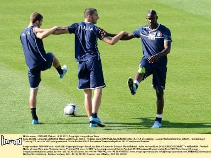 Luca BORINI, Leonardo BONUCCI, Mario BALOTELLI (Italia) - Krakau, Euro 2012 allexsabba