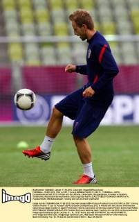 FUSSBALL - EURO 2012, CRO vs ESP, Training DANZIG,POLEN,17.JUN.12 - FUSSBALL - UEFA Europameisterschaft 2012 in Polen und der Ukraine, Länderspiel, Gruppenphase, Kroatien vs Spanien, Vorberichte, Abschlusstraining Kroatien. Bild zeigt Ivan Rakitic (CRO). 