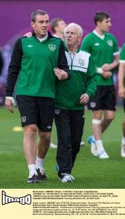 TRAINING OF THE REPUBLIC OF IRELAND NATIONAL TEAM POOL C RICHARD DUNNE, TRENER (COACH) GIOVANNI TRAPATTONI  20120617PF_JK026