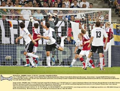 Lviv, 17.06.2012 Tor zum 1:1 gegen Torwart Manuel Neuer (Deutschland) durch Michael Krohn-Dehli (Dänemark) Dänemark - Deutschland