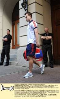 WARSAW, POLAND. JUNE 17, 2012. Russia s goalkeeper Igor Akinfeyev fleaves the Bristol Hotel. Russia failed to reach the Euro 2012 quaterfinal after losing 0-1 in a Group Stage match against Greece.  RE10156D
