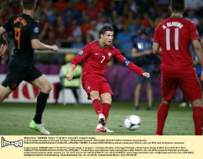 (L-R) Cristiano Ronaldo of Portugal Portugal v Netherlands Group B: UEFA EURO 2012 2011 2012 xVIxHenkxJanxDijksxIVx 982096