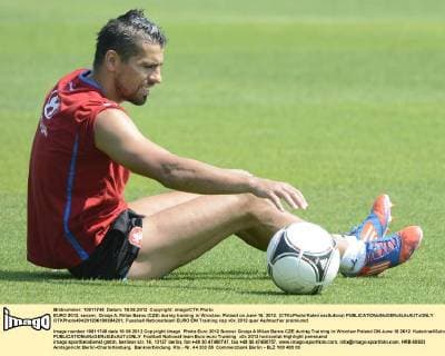 EURO 2012, soccer, Group A, Milan Baros (CZE) during training in Wroclaw, Poland on June 18, 2012. (CTKxPhoto KaterinaxSulova)  CTKPhoto494201206180384201