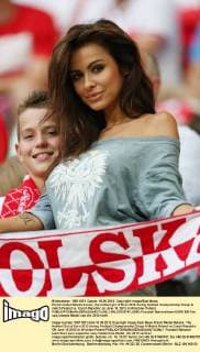 Polish model Natalia Siwiec, the hottest girl of Euro 2012 during football championship Group A match Poland vs. Czech Republic on June 16, 2012 in Wroclaw, Poland.  EN_01033747_0050