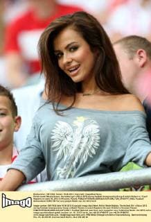 Polish model Natalia Siwiec, the hottest girl of Euro 2012 during football championship Group A match Poland vs. Czech Republic on June 16, 2012 in Wroclaw, Poland.  EN_01033747_0052