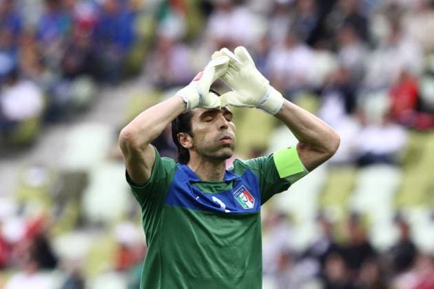 Gianluigi Buffon during European Championship Euro 2012 between Italy and Spain in Gdansk Arena on 10th June 2012 Spain vs Italy Euro 2012