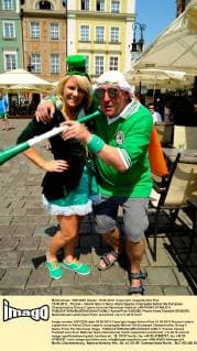 18.06.2012 , Poznan - Ireland fans in fancy dress happily congregate before the European Championship Group C game from the Municipal Stadium xANTHONY-STANLEYx  ActionPlus11292388