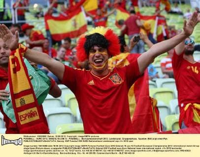 FUSSBALL - EURO 2012, DANZIG,18.JUN.12 - FUSSBALL - Europameisterschaft 2012, Länderspiel, Gruppenphase, Spanien. Bild zeigt einen Fan. 
