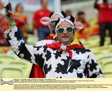 FUSSBALL - EURO 2012, DANZIG,18.JUN.12 - FUSSBALL - Europameisterschaft 2012, Länderspiel, Gruppenphase, Spanien. Bild zeigt einen Fan. 