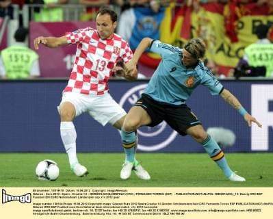 Gdansk - Euro 2012 - Spain - Croatia 1:0 - GORDON SCHILDENFELD (CRO) , FERNANDO TORRES (ESP) -  18062012AWJ_13