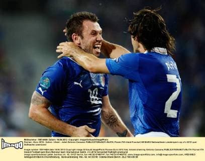 Poznan - Euro 2012 - Italien - Irland - Jubel Antonio Cassano 