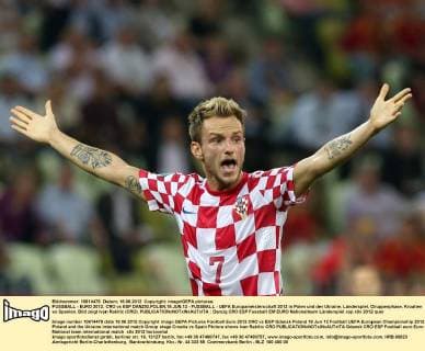 FUSSBALL - EURO 2012, CRO vs ESP DANZIG,POLEN,18.JUN.12 - FUSSBALL - UEFA Europameisterschaft 2012 in Polen und der Ukraine, Länderspiel, Gruppenphase, Kroatien vs Spanien. Bild zeigt Ivan Rakitic (CRO). 