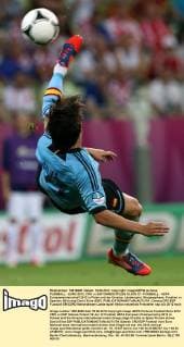 FUSSBALL - EURO 2012, CRO vs ESP DANZIG,POLEN,18.JUN.12 - FUSSBALL - UEFA Europameisterschaft 2012 in Polen und der Ukraine, Länderspiel, Gruppenphase, Kroatien vs Spanien. Bild zeigt David Silva (ESP). 