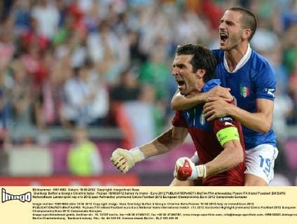 Gianluigi Buffon e Giorgio Chiellini Italia - Poznan 18 06 2012 Italien Vs Irland - Euro 2012 allexsabba