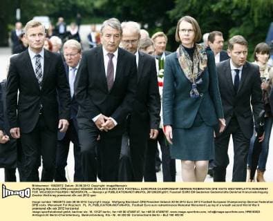 Wolfgang Niersbach DFB president GDANSK 20.06.2012 EURO 2012 FOOTBALL EUROPEAN CHAMPIONSHIP GERMAN FEDERATION DFB VISITS WESTERPLATTE MONUMENT FOT. WOJCIECH FIGURSKI NEWSPIX.PL --- Newspix.pl  20120620fig001