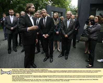 Wolfgang Niersbach DFB president GDANSK 20.06.2012 EURO 2012 FOOTBALL EUROPEAN CHAMPIONSHIP GERMAN FEDERATION DFB VISITS WESTERPLATTE MONUMENT FOT. WOJCIECH FIGURSKI NEWSPIX.PL  20120620fig006