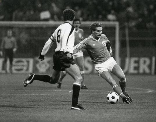 Ton Lokhoff of Holland (R) Holland v Austria Qualifier 1984 1985 xVIxRobertxCollettexIVx 987330