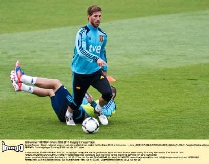 Sergio Ramos - Spain national soccer team during training session for the Euro 2012 in Gniewino --- delu_200612 