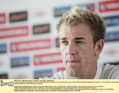 Krakau, 21.06.2012, EURO 2012, Torwart Joe Hart (England) während einer Pressekonferenz lemi_210612 