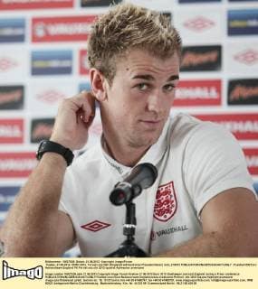 Krakau, 21.06.2012, EURO 2012, Torwart Joe Hart (England) während einer Pressekonferenz lemi_210612 