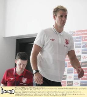 Krakau, 21.06.2012, EURO 2012, Torwart Joe Hart (England) während einer Pressekonferenz lemi_210612 