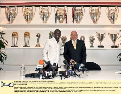 CLARENCE SEEDORF Pressekonferenz anlässlich Seedorfs Abschied vom AC Mailand