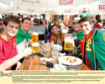 21.06.2012 , Warsaw. Portugal fans before the European Championship Quarter Final game from the National Stadium. xAnthonyxStanleyx  ActionPlus20249796