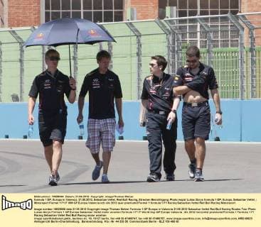 formula 1 GP, Europa in Valencia, 21.06.2012, Sebastian Vettel, Red Bull Racing, Strecken Besichtigung, Photo:mspb Lukas Gorys formula 1 GP, Europa, Sebastian Vettel,