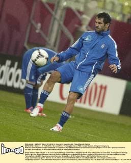 EURO 2012 - - Gdansk - 21 JUNE 2012 - Greece Offcial Training Session at PGE Arena of Gdansk. Giorgios Karagounis. 