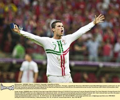 Warschau, 21.06.2012 Schlussjubel: Cristiano Ronaldo (Portugal) Tschechien - Portugal