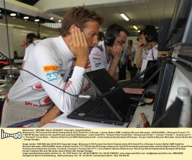 Motorsports: FIA Formula One World Championship 2012, Grand Prix of Europe, 3 Jenson Button (GBR, Vodafone McLaren Mercedes), xHOCHxZWEIx