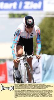 Zwenkau, 22.06.2012, Deutsche Radmeisterschaften 2012. , Im Bild: Hanka Kupfernagel (Rusvelo Team), Einzelzeitfahren der Frauen. ,