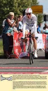 Zwenkau, 22.06.2012, Deutsche Radmeisterschaften 2012. , Im Bild: Tony Martin (Team Omega Pharma Quickstep), Deutschermeister im Einzelzeitfahren. Zieleinfahrt. ,