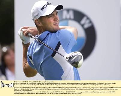 22.06.2012, Pulheim bei Köln: Martin Kaymer aus Deutschland beim Abschlag während des Golfturniers BMW International Open auf Gut Lärchenhof.