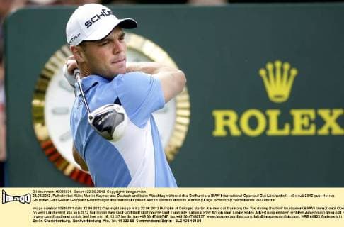 22.06.2012, Pulheim bei Köln: Martin Kaymer aus Deutschland beim Abschlag während des Golfturniers BMW International Open auf Gut Lärchenhof.