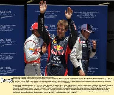 Motorsports: FIA Formula One World Championship 2012, Grand Prix of Europe, 1 Sebastian Vettel (GER, Red Bull Racing), xHOCHxZWEIx