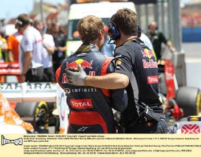 23.06.2012- Qualifying, Sebastian Vettel (GER) Red Bull Racing RB8 pole position 