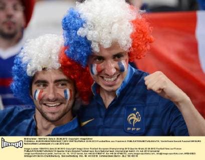 FUSSBALL EUROPAMEISTERSCHAFT 2012 VIERTELFINALE 23.06.2012 Fussballfans aus Frankreich 