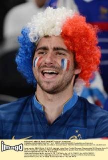 FUSSBALL EUROPAMEISTERSCHAFT 2012 VIERTELFINALE 23.06.2012 Fussballfan aus Frankreich 
