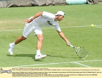 Tennis : Wimbledon training session 24 06 2012 Rafael Nadal - Spain 