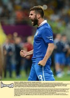 FUSSBALL EUROPAMEISTERSCHAFT 2012 VIERTELFINALE England - Italien 24.06.2012 Antonio Nocerino (Italien) jubelt 