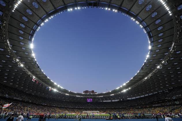 European Championships - General view of the Olympic Stadium, Kiev, before kick off. 