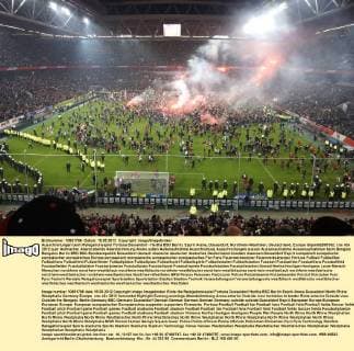 Ausschreitungen beim Relegationsspiel Fortuna Düsseldorf - Hertha BSC Berlin, Esprit Arena, Düsseldorf, Nordrhein-Westfalen, Deutschland, Europa ibljam02269102