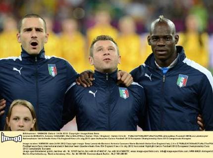 Leonardo BONUCCI, Antonio CASSANO, Mario BALOTELLI (Italia) Kiev England - Italien 2:4 n.E. allexsabba